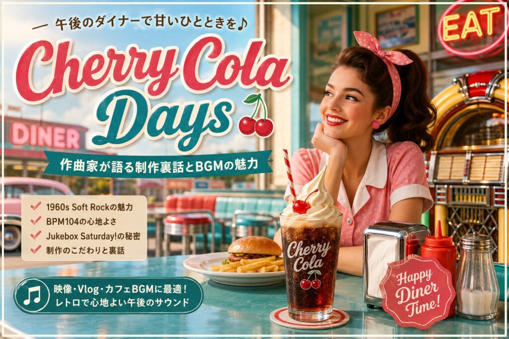 50年代アメリカのダイナーで過ごす“カラフルな午後”──『Cherry Cola Days』が描く、甘くてノスタルジックな世界