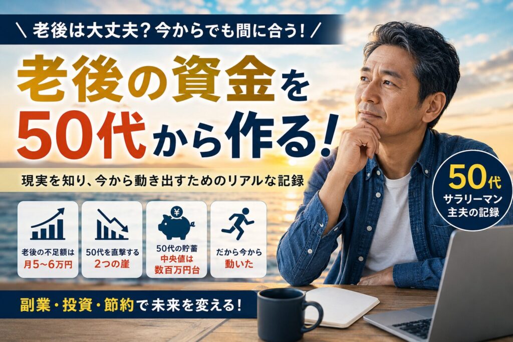 【老後の資金を50代から作る #01】現実直視！実際いくら足りなくて、僕は何をしたか｜ハッピー主夫ライフ