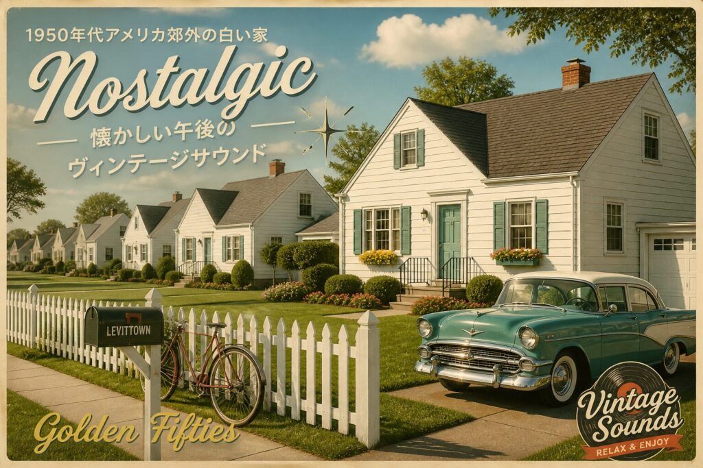 1950年代アメリカ郊外BGM｜「アメリカンドリーム」白い家のサウンドで作業・勉強がはかどる