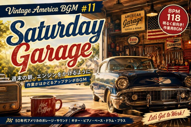 【作業用BGM】Vintage America BGM #11「Saturday Garage」──週末の朝、手を動かす人へ