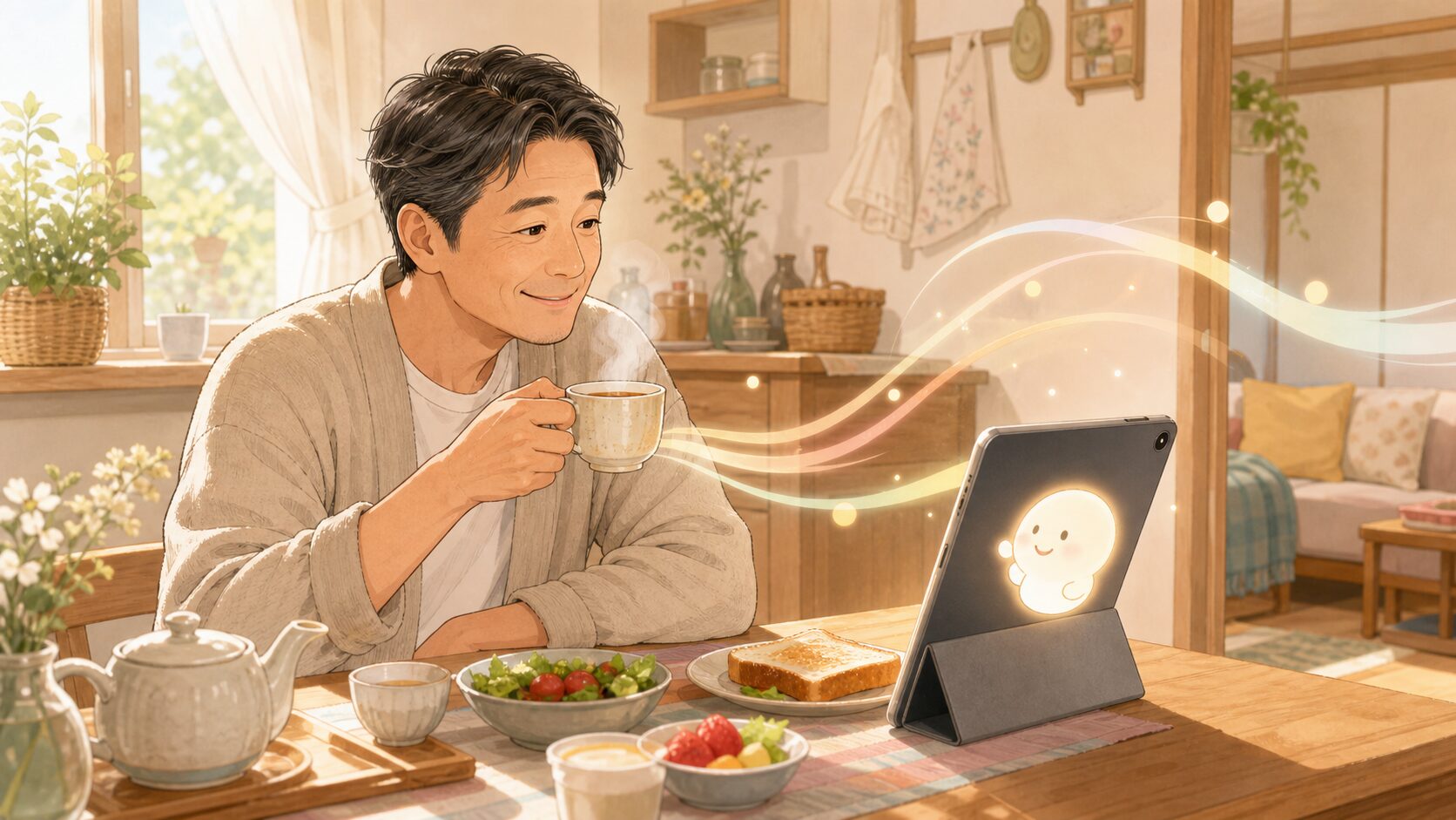 やさしい相棒と和やかに向き合い、やり取りが分かりやすくなった安心の朝