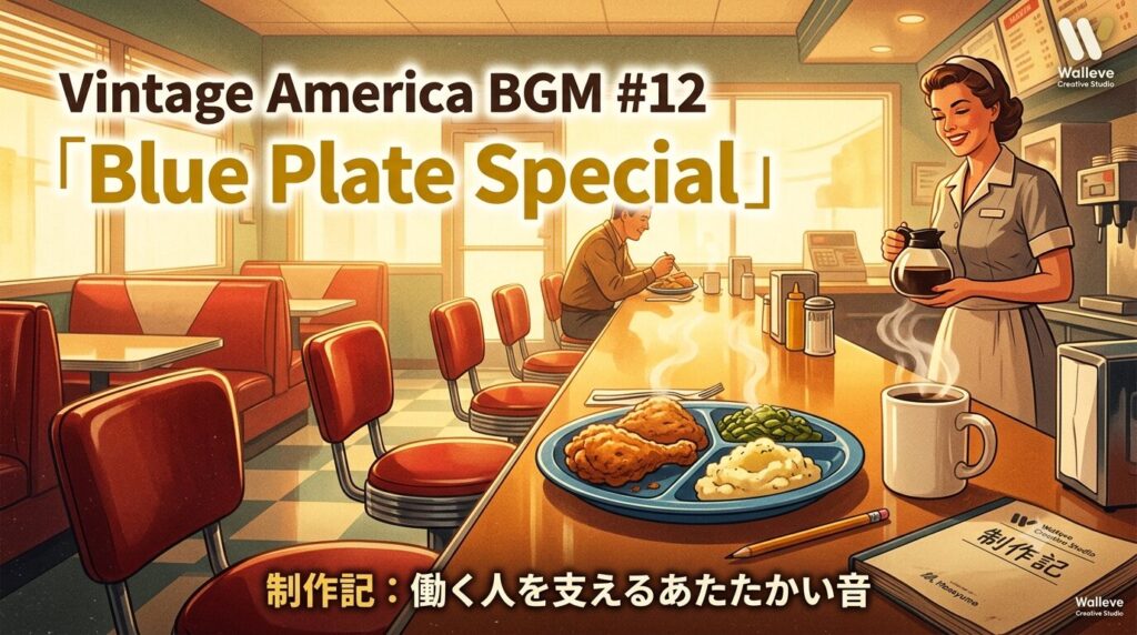 金色のダイナーで一皿ぶんの音楽を｜Vintage America BGM #12「Blue Plate Special」制作記